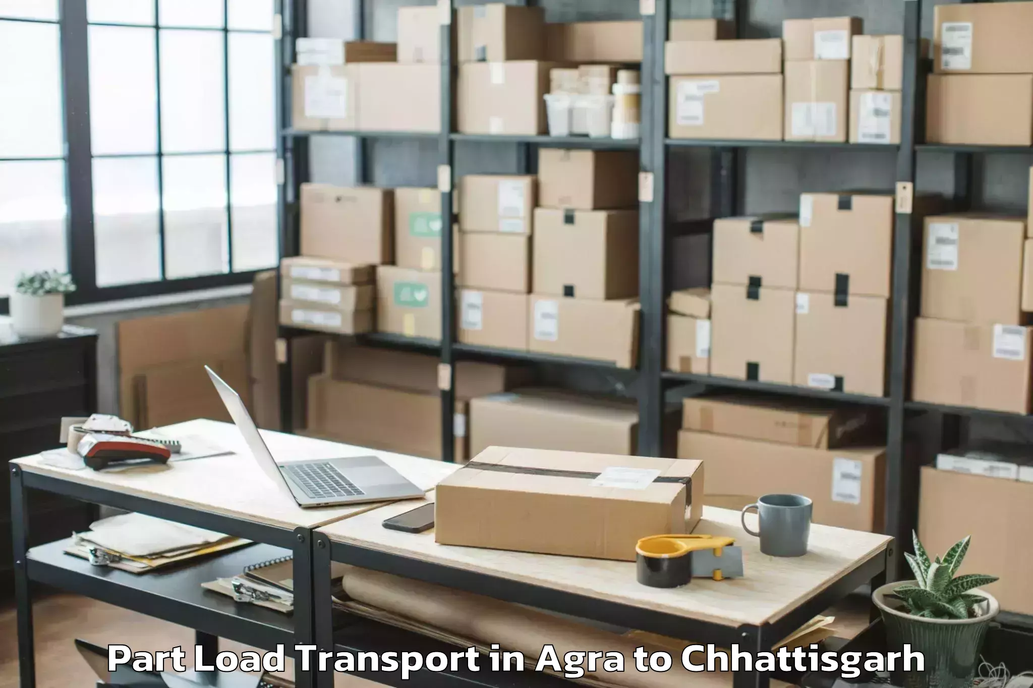 Quality Agra to Korba Part Load Transport